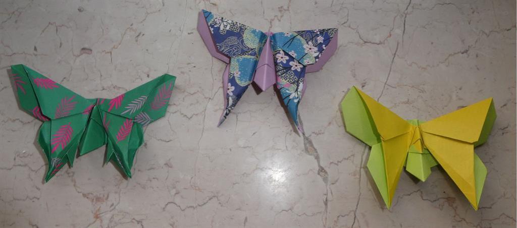 Origami-Schmetterlinge